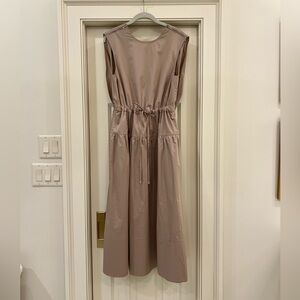 Elegant Tan Sleeveless Dress